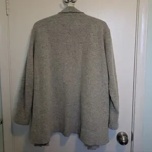 Veste Femme Longue Ouverte Club Monaco - Taille S, Grise, Manches Longues, Occasion Très Bon état